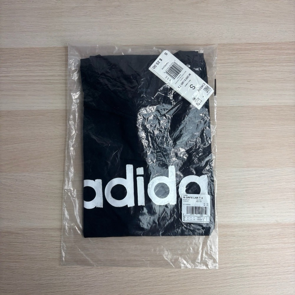 New With Tags Adidas Alphabet T-Shirt Black Size Small EI4599 - Picture 2 of 4
